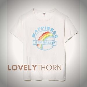 RE/DONE // ltd ed vintage feel happiness is equality classic tee